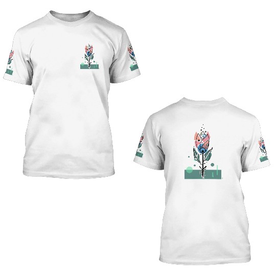 Retro Tulip Flower 3D T Shirts