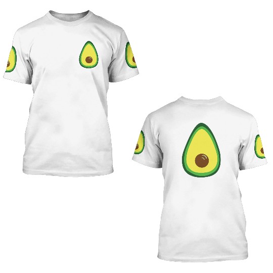 Avocado Vector Design 3D T Shirts