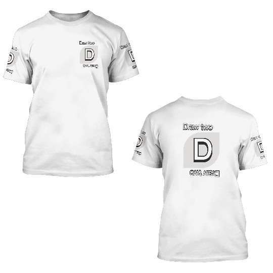 Uno Draw Two Card 3D T Shirts