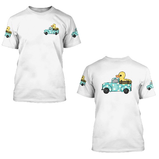 Duck Swimming Ring 3D T Shirts
