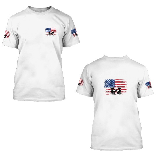US Army Combat Engineer Veteran 3D T Shirts