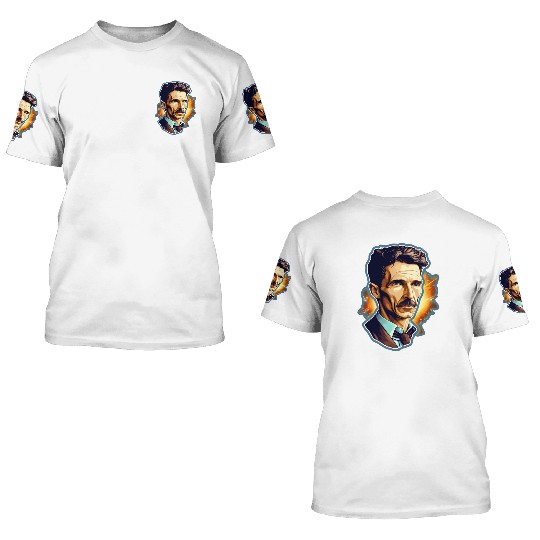 Nikola Tesla Physics Nerd Geek Natural Sciences 3D T Shirts