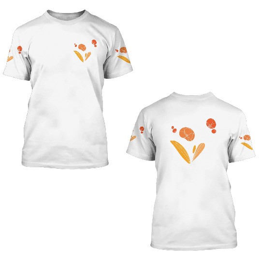 Wildflowers Flowers Nature Bouquet White 3D T Shirts