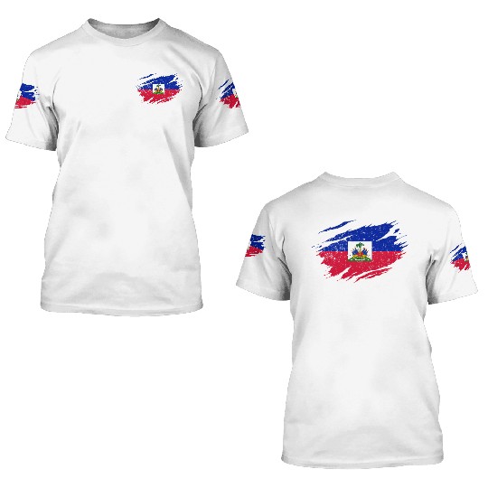Haitian Flag Haiti Pride Roots 3D T Shirts