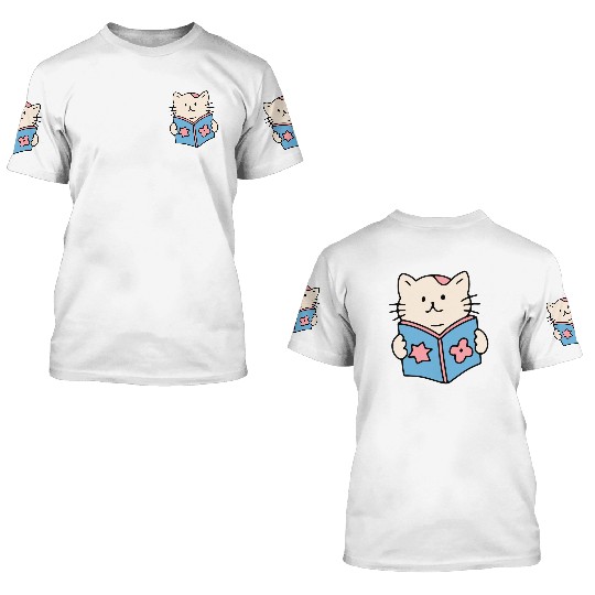 book aesthetic 3D T Shirts