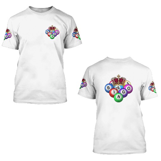 Bingo King Balls 2 3D T Shirts