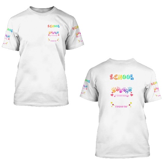 School Counselor Heart Teacher Appreciation 3D T Shirts