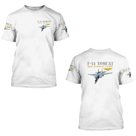 F 14 Tomcat Naval aviation 3D T Shirts