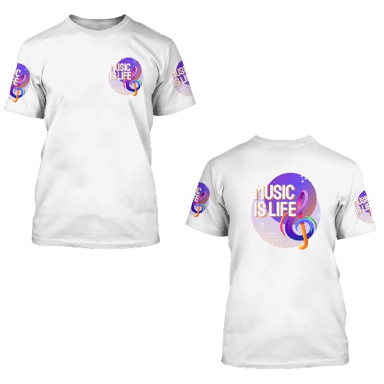 Unisex Contrast 3D T Shirts