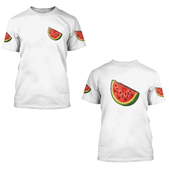 Watermelon Slice - Sweet Summer Vibes 3D T Shirts