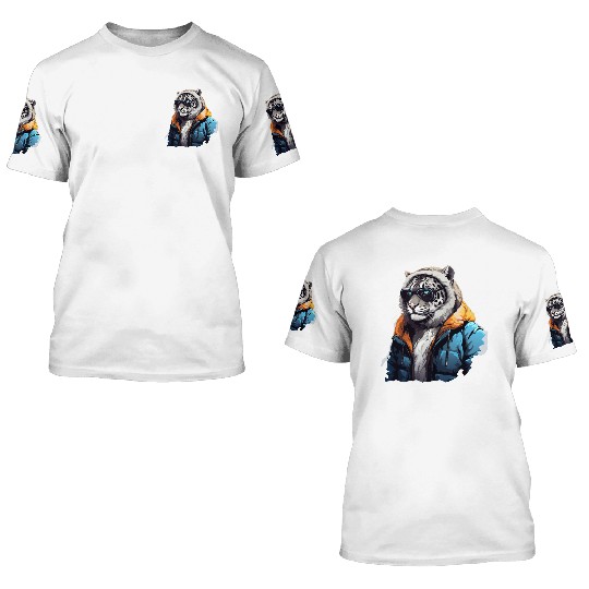 Street Style Snow Leopard | Leopard Lovers 3D T Shirts