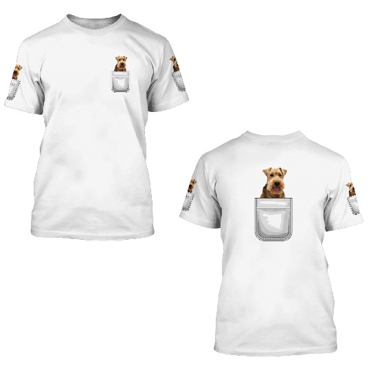 Welsh Terrier Puppy Dog In Your Pocket 3D T Shirts