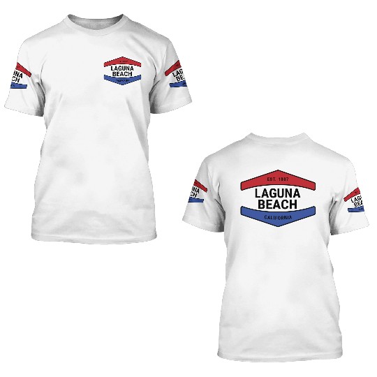 Fun Laguna Beach Ca Nautical Novelty 3D T Shirts
