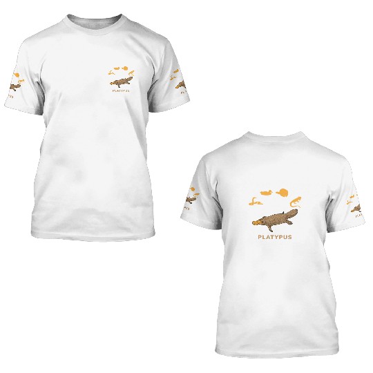 Schnabeltier Power Combined Platypus 3D T Shirts