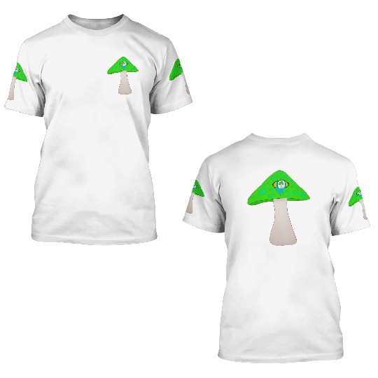 Green Mushroom 3D T Shirts