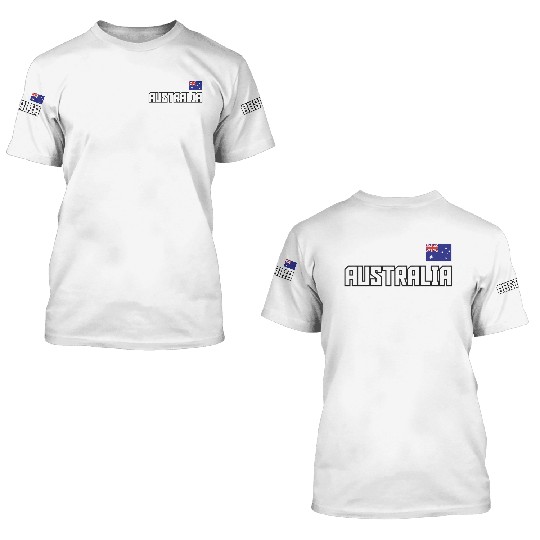 Australia Flag Australian Pride Athletic Style 3D T Shirts