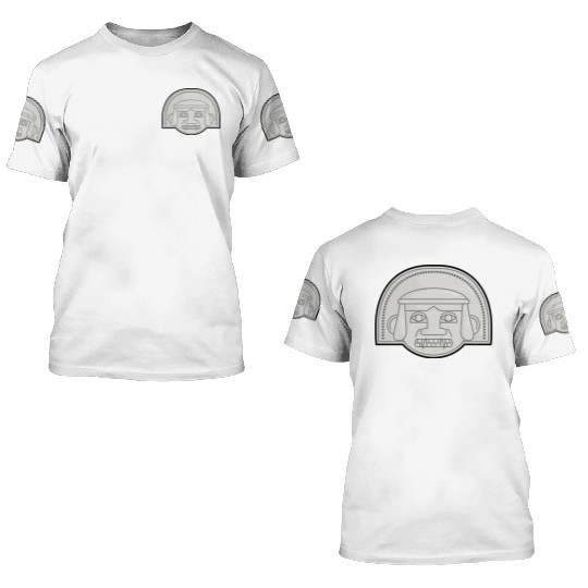 Colombian San Agustin Pre Columbus Indigenous 3D T Shirts