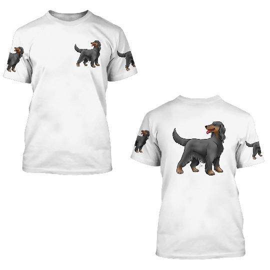 Dog Irish Setter Black And Tan 3D T Shirts