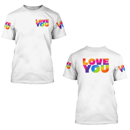 LOVE TIE DYE 3D T Shirts