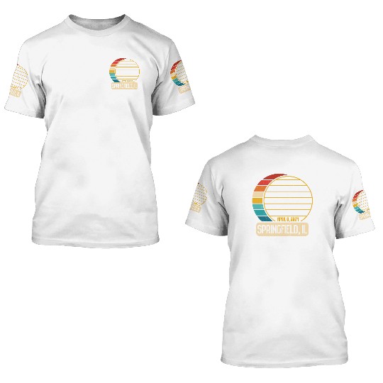 Total Solar Eclipse Illinois Springfield EclipseSp 3D T Shirts