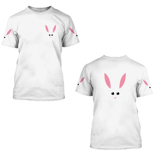 Easter Bunny Face 3D T Shirts