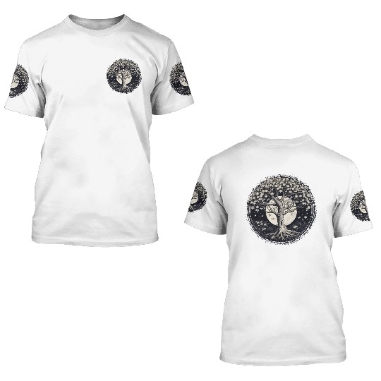 White Tree of Life 3D T Shirts