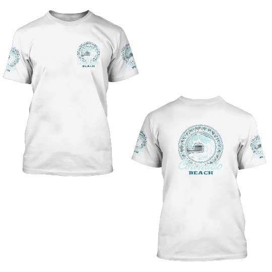 Coronado Wave Circle Beach 3D T Shirts