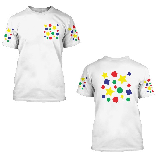 3D T Shirts Includes patterns multi-colored