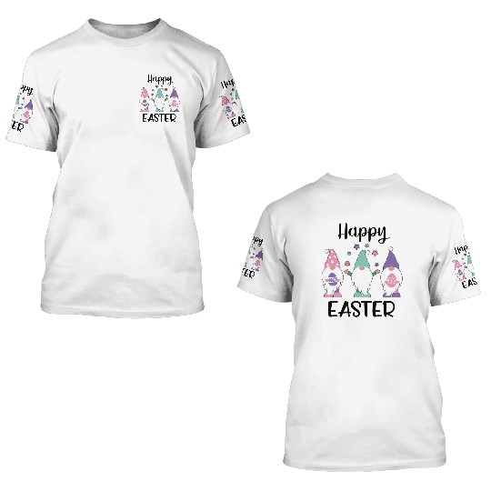 Happy Easter 2020 Gnome Egg Hunt Swea 3D T Shirts