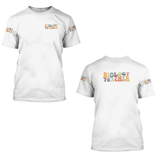Groovy Biology Teacher Biologist Science Teaching 3D T Shirts