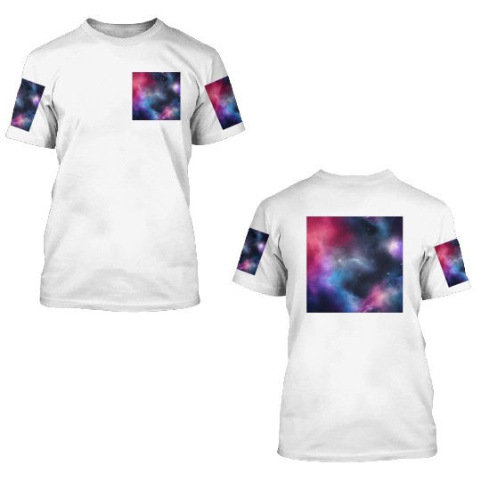 Galaxy nebula abstract design 3D T Shirts