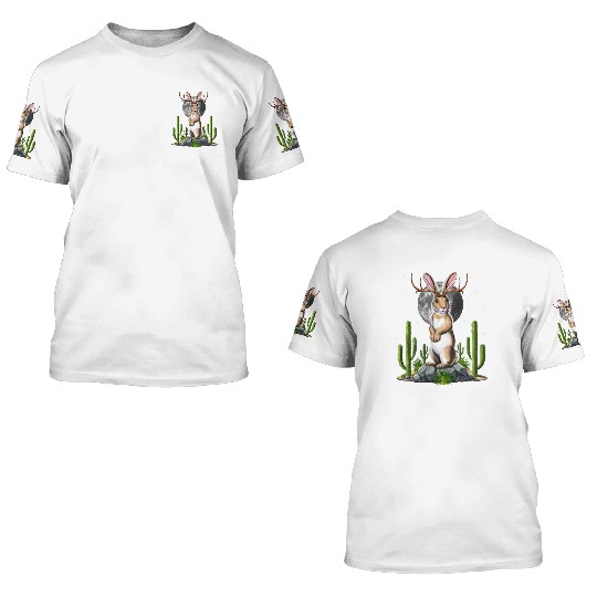 Jackalope Rabbit 3D T Shirts