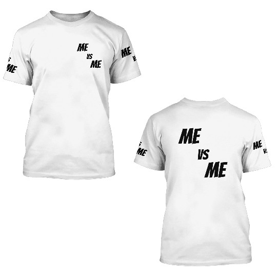 Me vs Me (black) 3D T Shirts