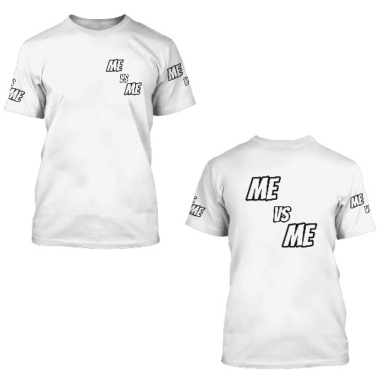 Me vs Me (white) 3D T Shirts