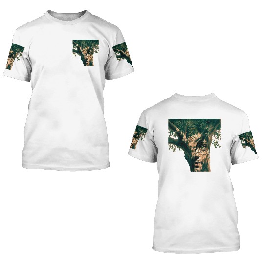 Olive tree and face 3D T Shirts