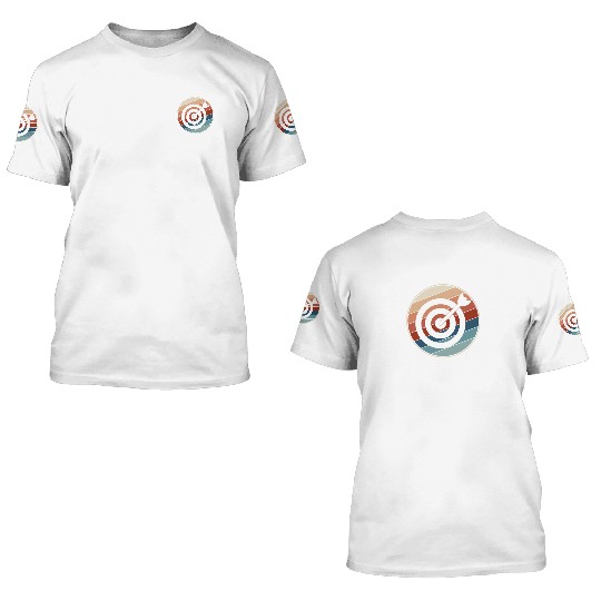 Retro Archery Bullseye 3D T Shirts