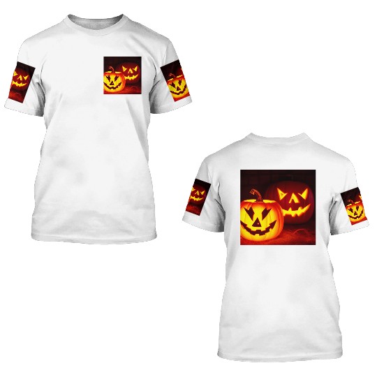 Pumpkin halloween spooky 3D T Shirts