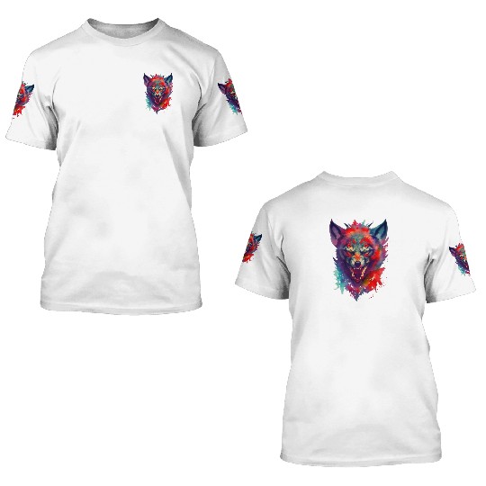 Dangerous Wolf 3D T Shirts