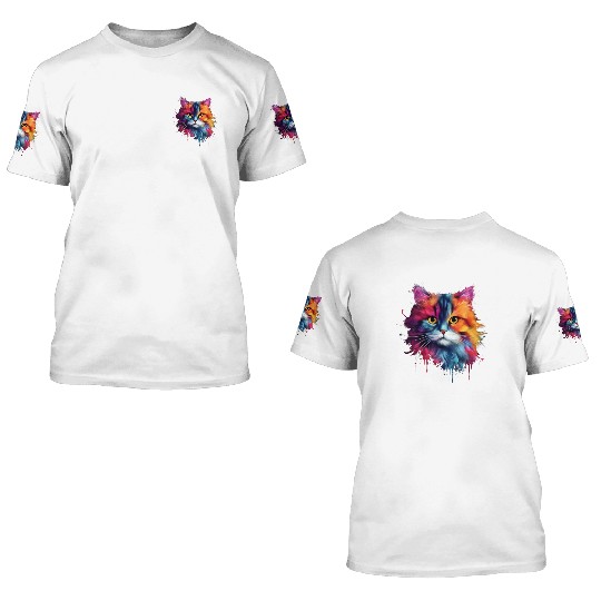 Persian Cat Living Atmosphere 3D T Shirts