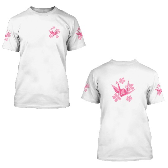 Sakura Origami Artisan 3D T Shirts
