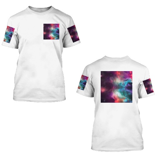 Galaxy nebula abstract design 3D T Shirts