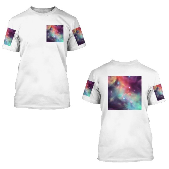 Galaxy nebula abstract design 3D T Shirts