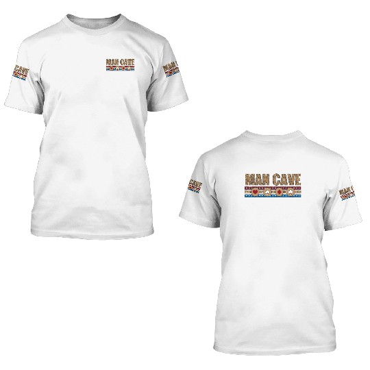 Cribbage Man Cave Loves Board Game Tournament 3D T Shirts