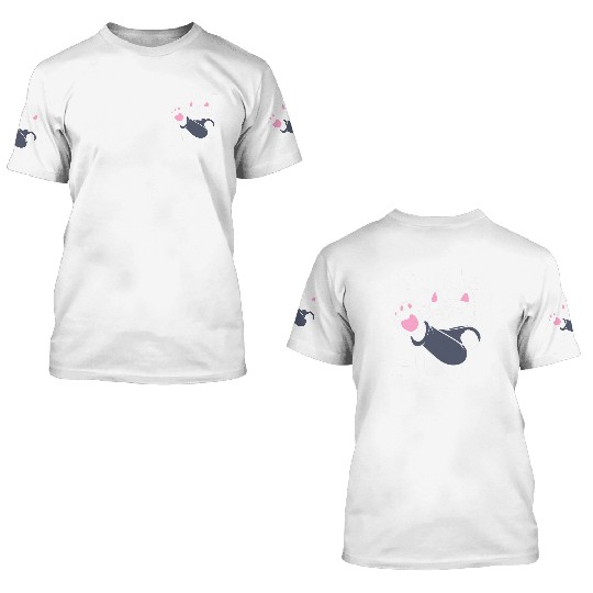 Kung Fu Cat Cat Mom 3D T Shirts