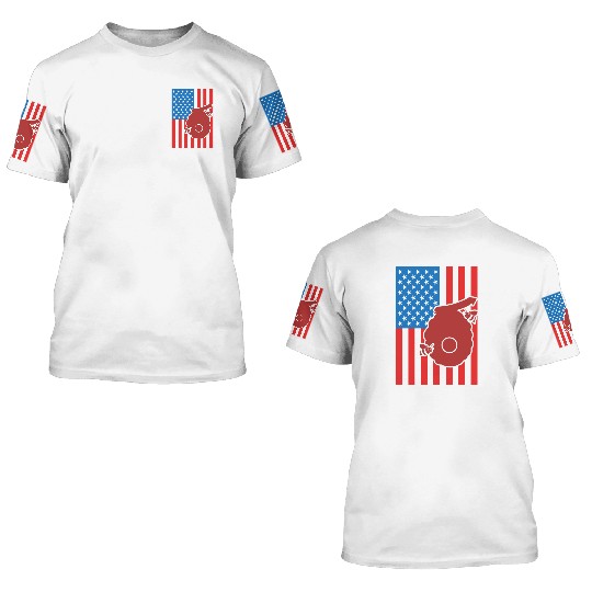 Beekeeping US Flag 3D T Shirts