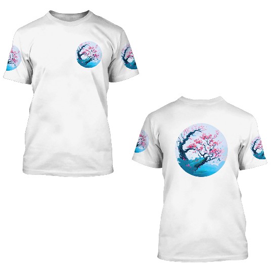 Cherry blossoms tree 3D T Shirts