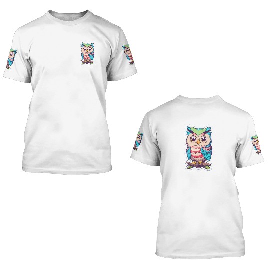 Owl Kawaii 3D T Shirts