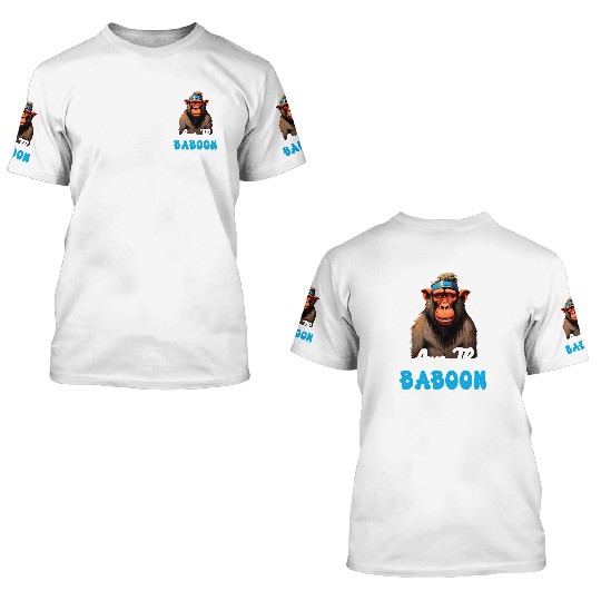 Baboon Monkey Lover Wildlife Animal Zookeeper 3D T Shirts