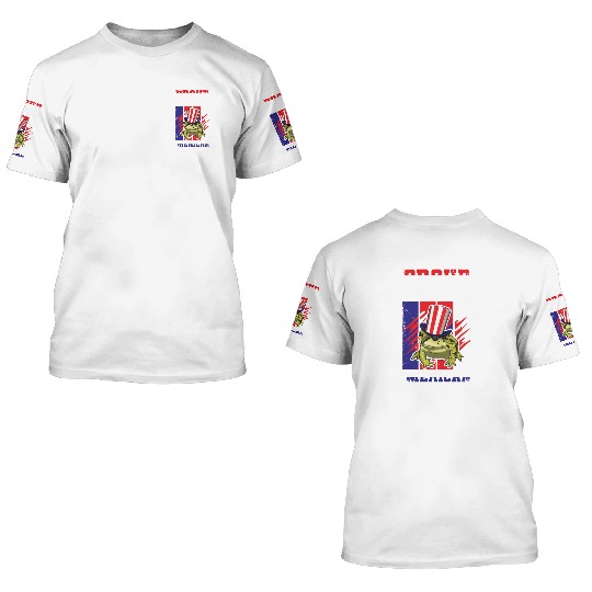 Proud To Be Merica Frog 3D T Shirts