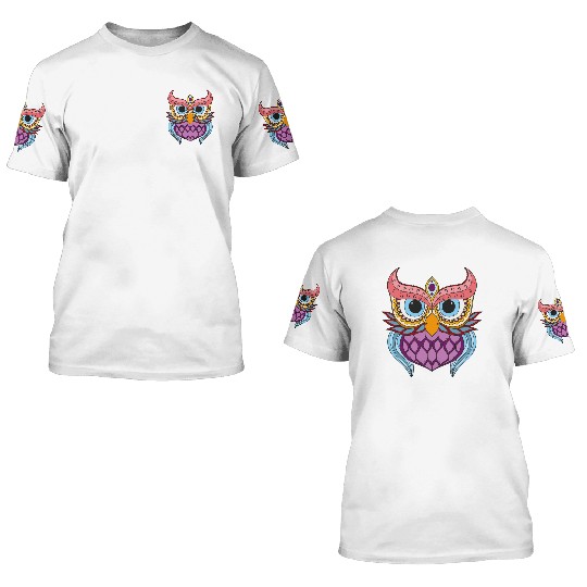 Cute Mandela owl 3D T Shirts